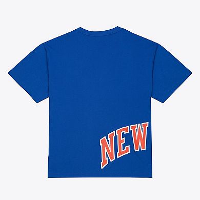 Men's Mitchell & Ness Blue New York Knicks Playoff Win Premium T-Shirt