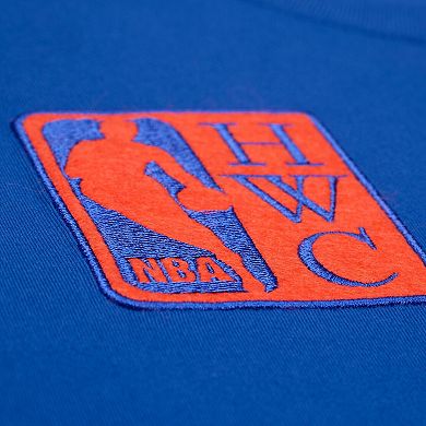 Men's Mitchell & Ness Blue New York Knicks Playoff Win Premium T-Shirt