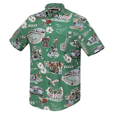 Men's Reyn Spooner Kelly Green Philadelphia Eagles Scenic Button-Down Shirt
