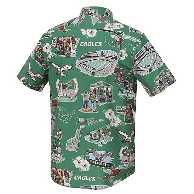 Men's Reyn Spooner Kelly Green Philadelphia Eagles Scenic Button-Down Shirt