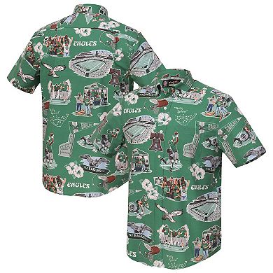 Men's Reyn Spooner Kelly Green Philadelphia Eagles Scenic Button-Down Shirt