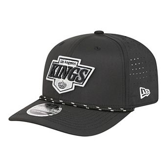 Men's New Era Black Los Angeles Kings Sport Vented 9SEVENTY Rope Adjustable Hat