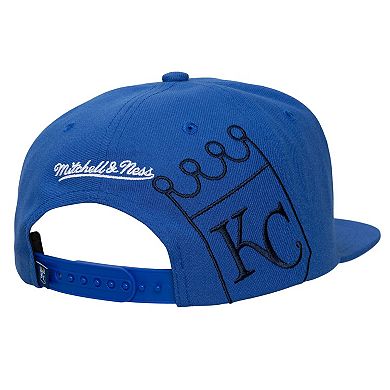 Unisex Mitchell & Ness Royal Kansas City Royals Side Logo Snapback Hat