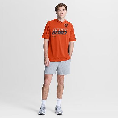 Men's Nike Orange Chicago Bears Tri-Blend Hooded T-Shirt