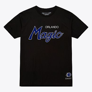 Men's Mitchell & Ness Black Orlando Magic Vintage Wordmark T-Shirt