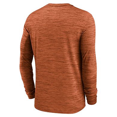 Men's Nike Texas Orange Texas Longhorns Sideline Velocity Dri-FIT Long Sleeve T-Shirt