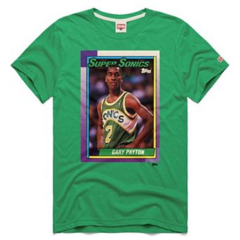 Unisex Homage Gary Payton Green Seattle SuperSonics Topps Trading Card Player Tri-Blend T-Shirt
