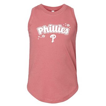 Girls Youth Soft as a Grape Pink Philadelphia Phillies Tank Top
