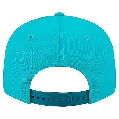 Men's New Era Aqua Miami Dolphins Core Team Script 9FIFTY Snapback Hat
