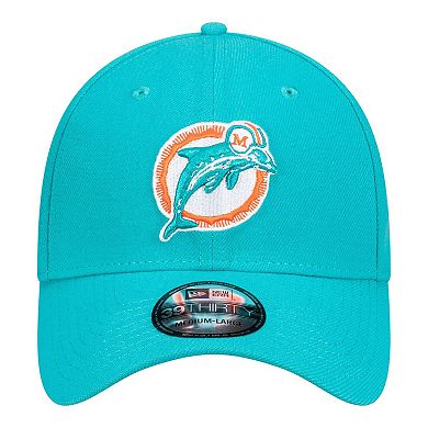 Men's New Era Aqua Miami Dolphins Core Team 39THIRTY Flex Hat