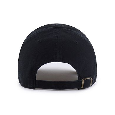 Men's '47 Black Buffalo Sabres Logo Clean Up Adjustable Hat