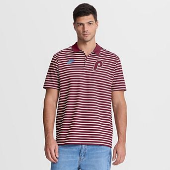 Men's Nike Maroon Philadelphia Phillies Cooperstown Collection Dri-FIT Victory Striped Polo