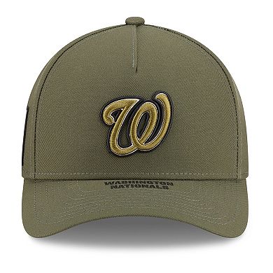 Youth New Era Olive Washington Nationals 2026 Armed Forces Day 9FORTY M-Crown Adjustable Hat
