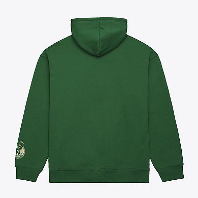 Men's Mitchell & Ness Hunter Green Milwaukee Bucks Basic Fleece Hoodie