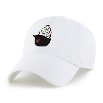 Preschool '47 White Baltimore Orioles Ice Cream Helmet Clean Up Adjustable Hat