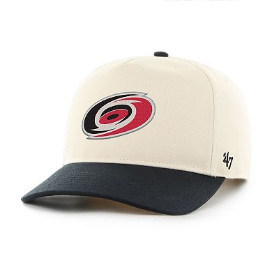 Men's '47 Cream/Black Carolina Hurricanes Logo 2-Tone Hitch Adjustable Hat