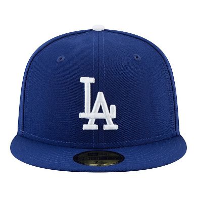 Men's New Era Royal Los Angeles Dodgers Blue Heaven On Earth Script Patch 59FIFTY Fitted Hat