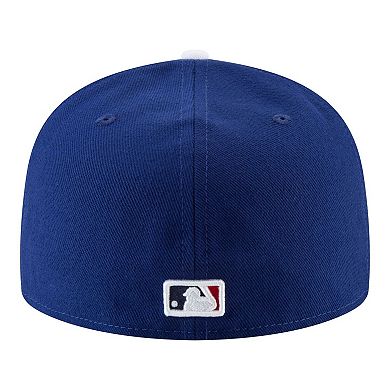 Men's New Era Royal Los Angeles Dodgers Blue Heaven On Earth Script Patch 59FIFTY Fitted Hat