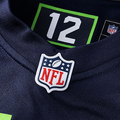 Men's Nike Nick Emmanwori College Navy Seattle Seahawks Team Game Jersey