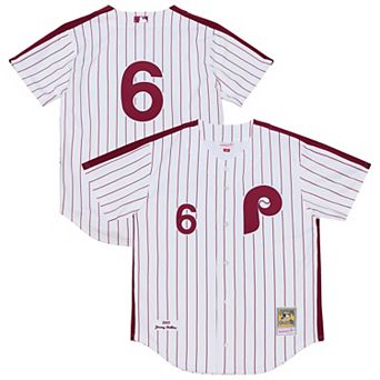 Men's Mitchell & Ness Jimmy Rollins White Philadelphia Phillies 2003 Cooperstown Collection Authentic Jersey