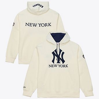 Men's Mitchell & Ness Cream New York Yankees Classic Fleece Hoodie