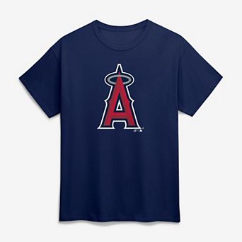 Men's Logo Athletic Navy Los Angeles Angels Official Logo T-Shirt
