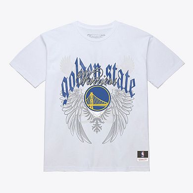Men's Mitchell & Ness White Golden State Warriors Old English Classic T-Shirt