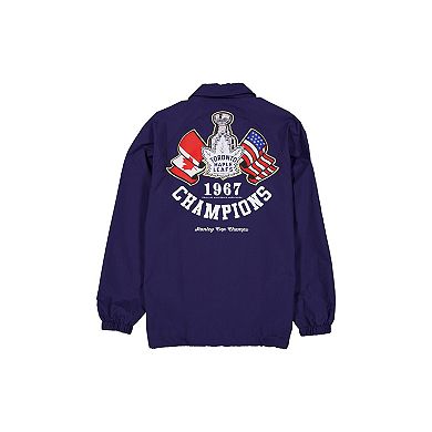Men's New Era Navy Toronto Maple Leafs Champs Full-Snap Jacket