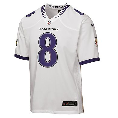 Youth Nike Lamar Jackson White Baltimore Ravens Game Jersey
