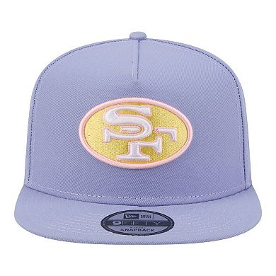 Men's New Era Lavender San Francisco 49ers Bloom A-Frame 9FIFTY Snapback Hat