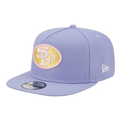 Men's New Era Lavender San Francisco 49ers Bloom A-Frame 9FIFTY Snapback Hat