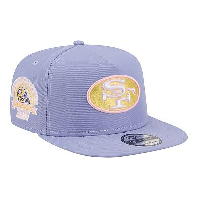 Men's New Era Lavender San Francisco 49ers Bloom A-Frame 9FIFTY Snapback Hat