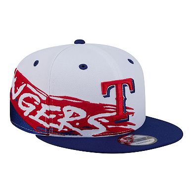 Men's New Era White Texas Rangers Swept 9FIFTY Snapback Hat