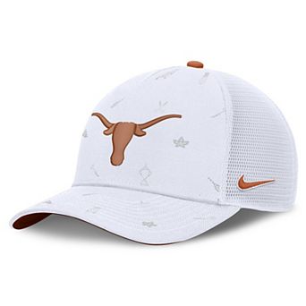 Men's Nike White Texas Longhorns Country Club Golfin' Rise Trucker Adjustable Hat