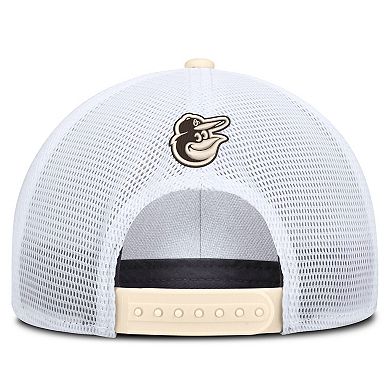 Men's Nike Natural/White Baltimore Orioles Rise Dri-FIT Trucker Adjustable Hat