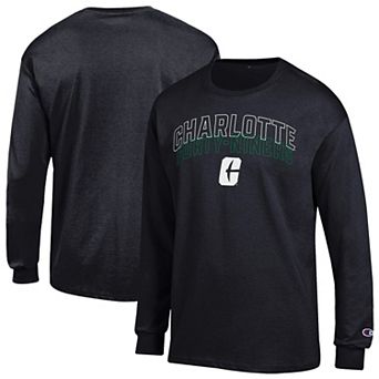 Men's Champion Black Charlotte 49ers Team Long-Sleeve T-Shirt