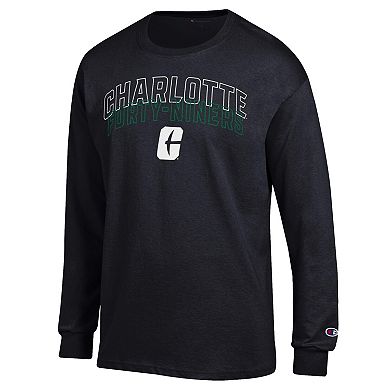 Men's Champion Black Charlotte 49ers Team Long-Sleeve T-Shirt