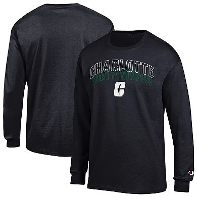 Men's Champion Black Charlotte 49ers Team Long-Sleeve T-Shirt
