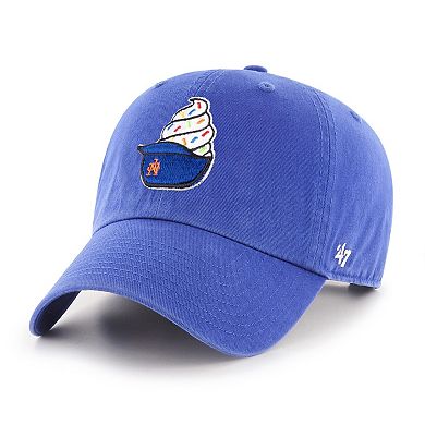 Men's '47 Royal New York Mets Ice Cream Helmet Clean Up Adjustable Hat