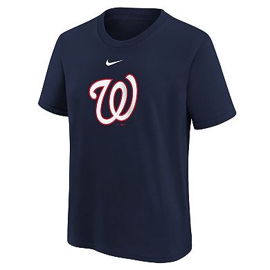 Youth Nike Navy Washington Nationals Large Logo T-Shirt