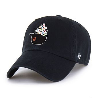 Men's '47 Black Baltimore Orioles Ice Cream Helmet Clean Up Adjustable Hat