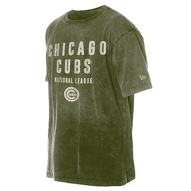 Men's New Era Olive Chicago Cubs 2026 Armed Forces Day T-Shirt