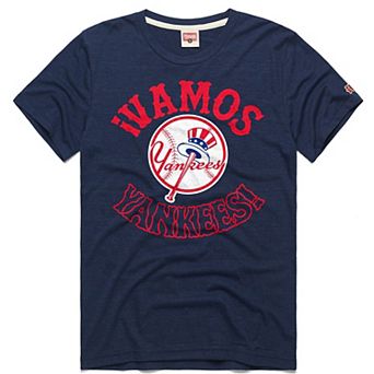 Men's Homage Navy New York Yankees Vamos Tri-Blend T-Shirt
