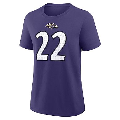 Women's Nike Derrick Henry Purple Baltimore Ravens Name & Number T-Shirt