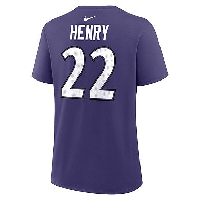 Women's Nike Derrick Henry Purple Baltimore Ravens Name & Number T-Shirt