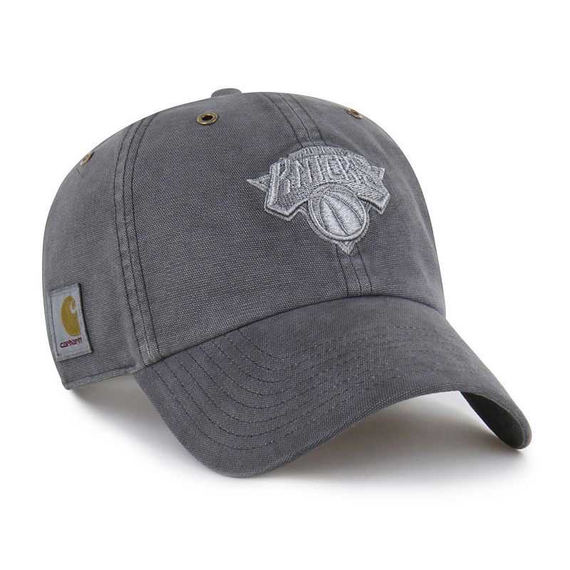 Men's Carhartt x '47 Charcoal New York Knicks Clean Up Adjustable Hat