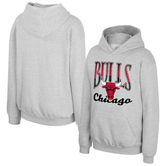 Youth Stadium Essentials Heather Gray Chicago Bulls Sky High Hoodie
