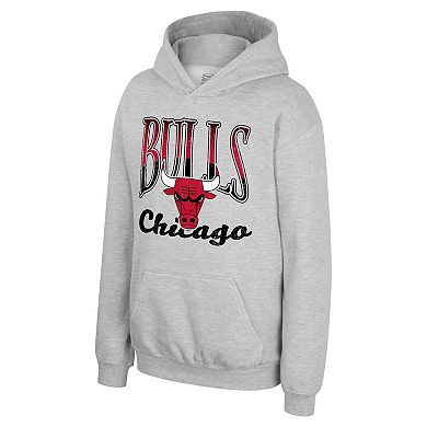 Youth Stadium Essentials Heather Gray Chicago Bulls Sky High Hoodie