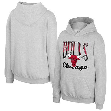 Youth Stadium Essentials Heather Gray Chicago Bulls Sky High Hoodie