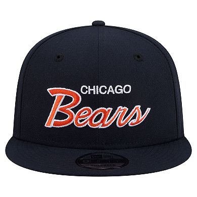 Men's New Era Navy Chicago Bears Core Team Script 9FIFTY Snapback Hat
